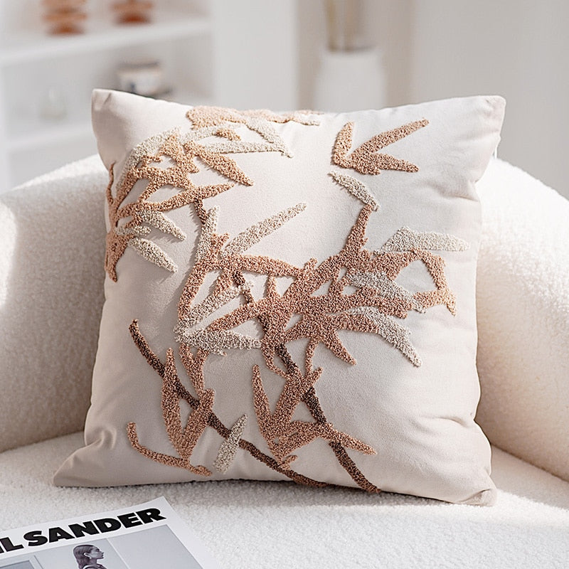 Embroidered Orchid Pillowcase | Kalsten