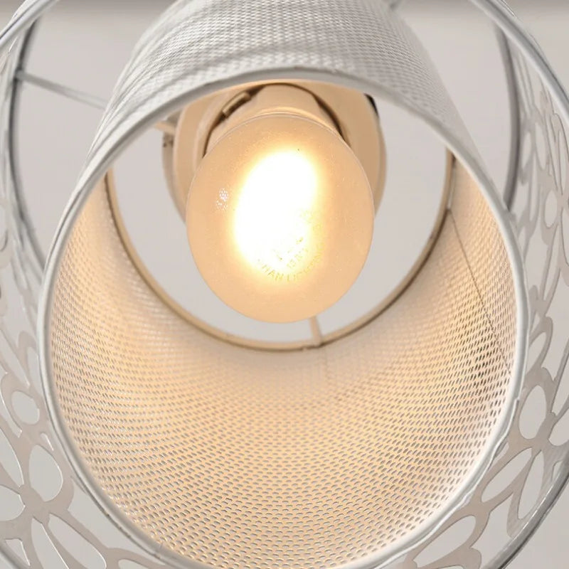 Modern White Crystal Pendant Chandelier – Recessed Ceiling Light Fixture with LED Bulbs for Bedroom, Living Room, Kitchen, and Stairs | Kalsten