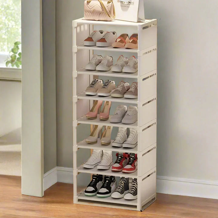 Kalsten | Space-Saving Metal Frame Shoe Rack with 6/8 Layers – Liora