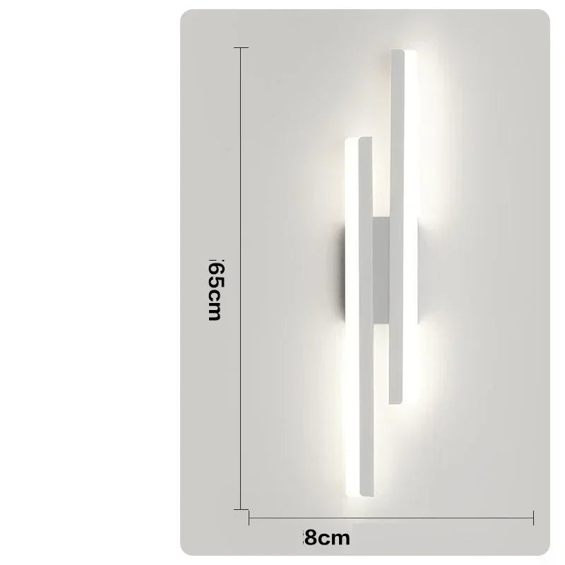 LED Bedroom Wall Lamp Wall Acrylic Lampshade Indoor Lighting for Living Room Corridor Light Fixture 50cm 16W | Kalsten