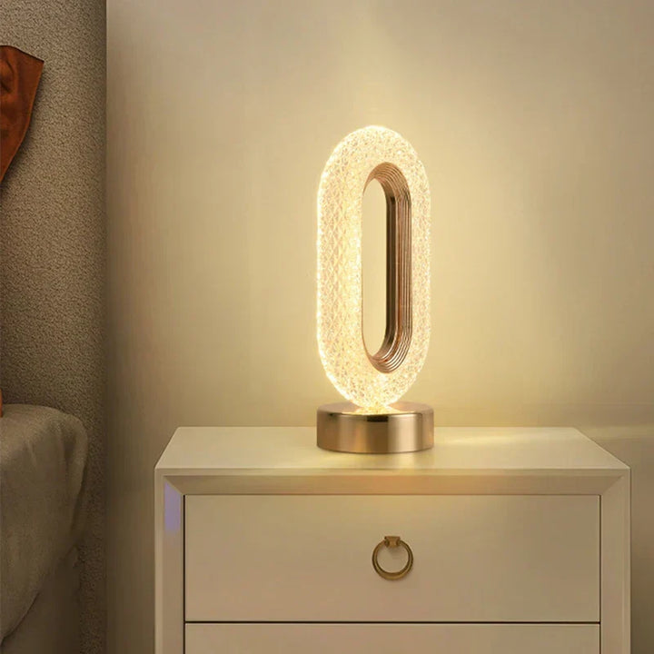 Crystal LED Table Lamp: Dimmable, USB Charging, Touch & Remote Control | Kalsten