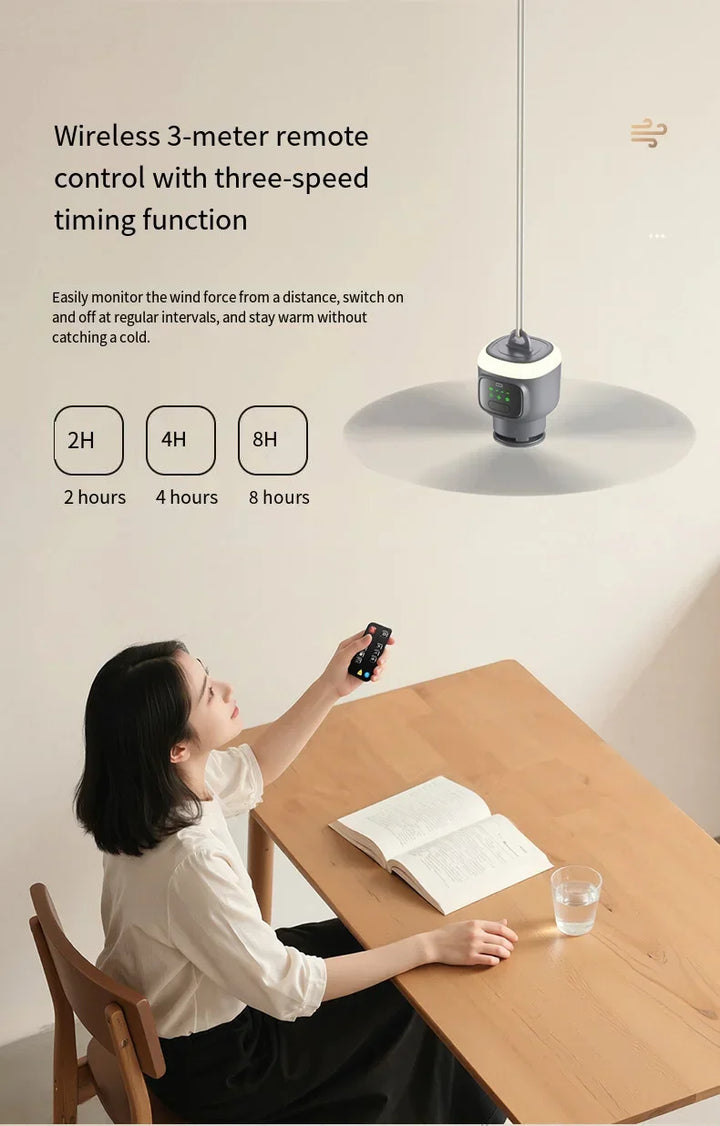 12000mAh Portable Ceiling & Camping Fan – Outdoor Tent Air Circulator and Cooling Ventilator | Kalsten