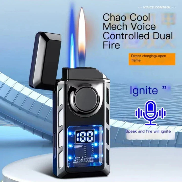 Voice Controlled USB Colorful Double Flame Lighter | Kalsten