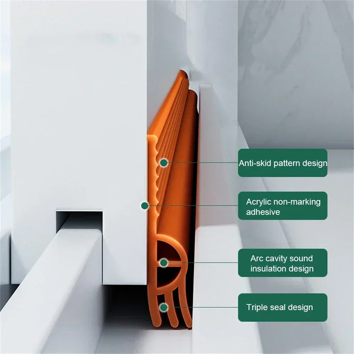Kalsten | ThermoBlock Door Seal | PVC Draft Stopper | Noise Protection | 2m Cuttable
