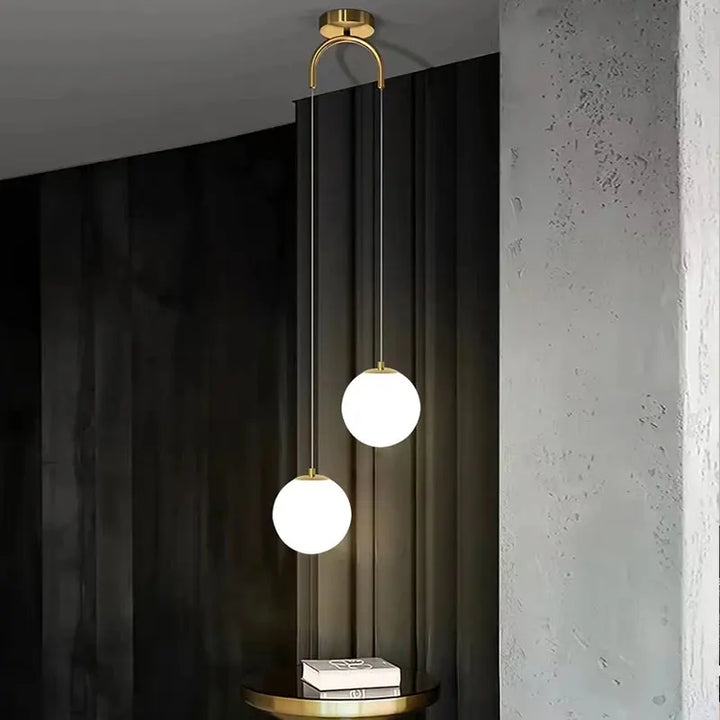 Modern Glass LED Pendant Light – Nordic Style Hanging Lamp for Living Room, Bedroom, Restaurant, and Bar, 220V AC, Indoor Lighting Fixture | Kalsten