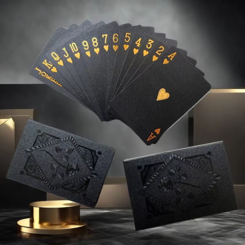 Kalsten | Luxury Black & Gold Waterproof Poker Playing Cards