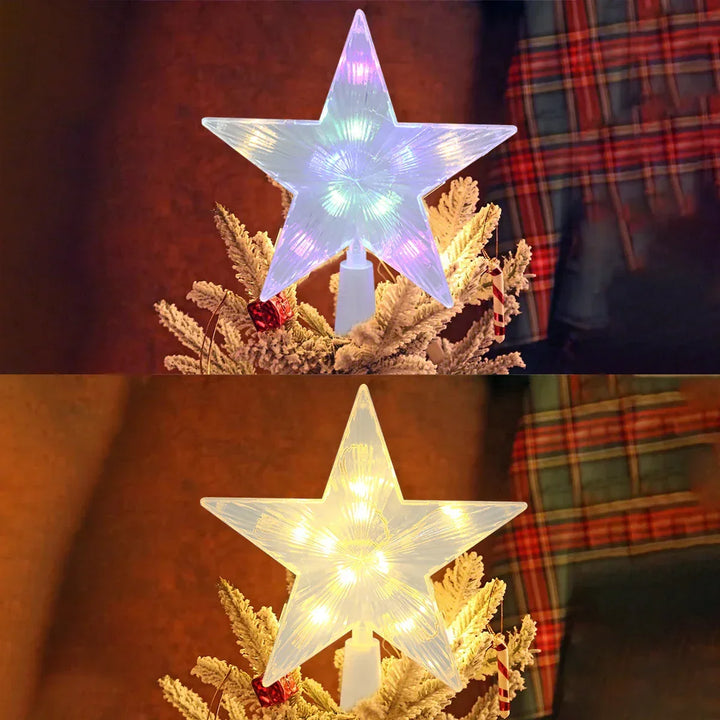 Bright Christmas Star – LED Illuminated Tree Topper for Christmas Tree, Sparkling Christmas Decoration for Festive Lighting and Elegant Decor | Kalsten