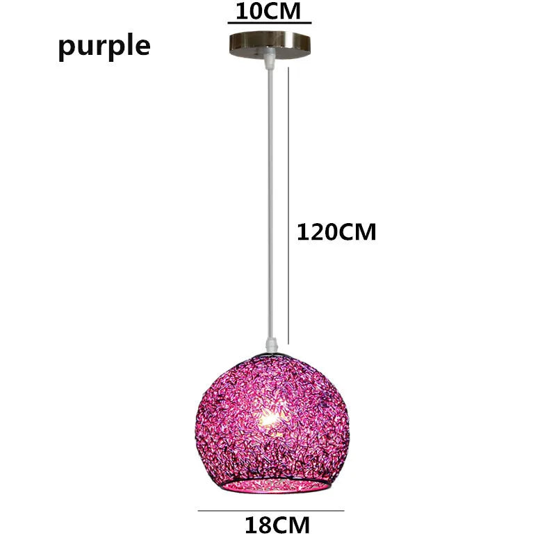 Modern Colorful Round Pendant Light – E27 LED Hanging Lamp for Bedroom, Living Room, Cafe, and Restaurant | Kalsten