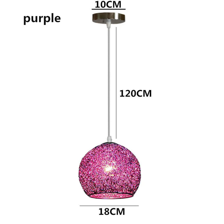 Modern Colorful Round Pendant Light – E27 LED Hanging Lamp for Bedroom, Living Room, Cafe, and Restaurant | Kalsten