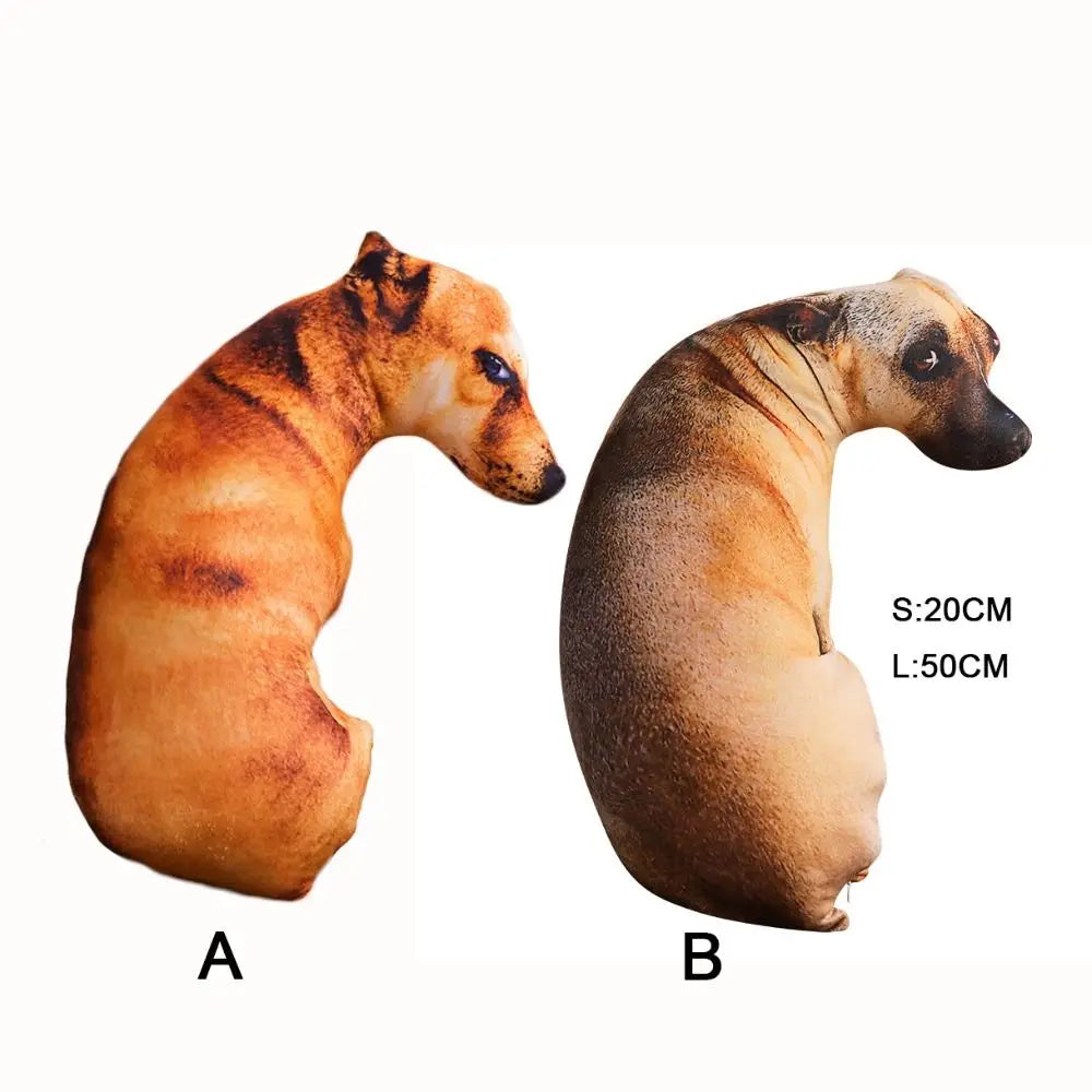 Realistic Soft Dog Plush Cushion