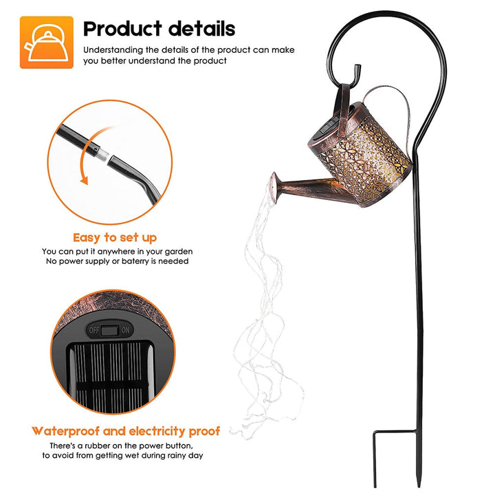 Garden Watering Solar-Powered Can Patio Light | Kalsten