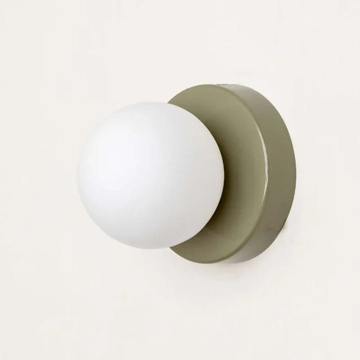 Kalsten | LumiGlobe - Modern Wall Lamp with Glass Block in Mid-Century Style