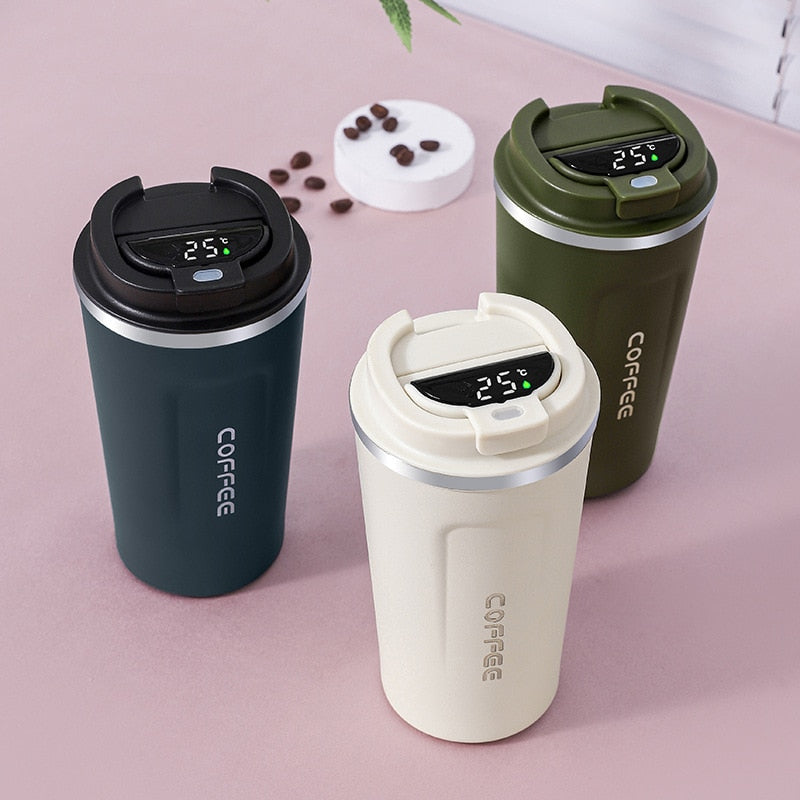LED Temperature Display Smart Thermos Coffee Mug | Kalsten