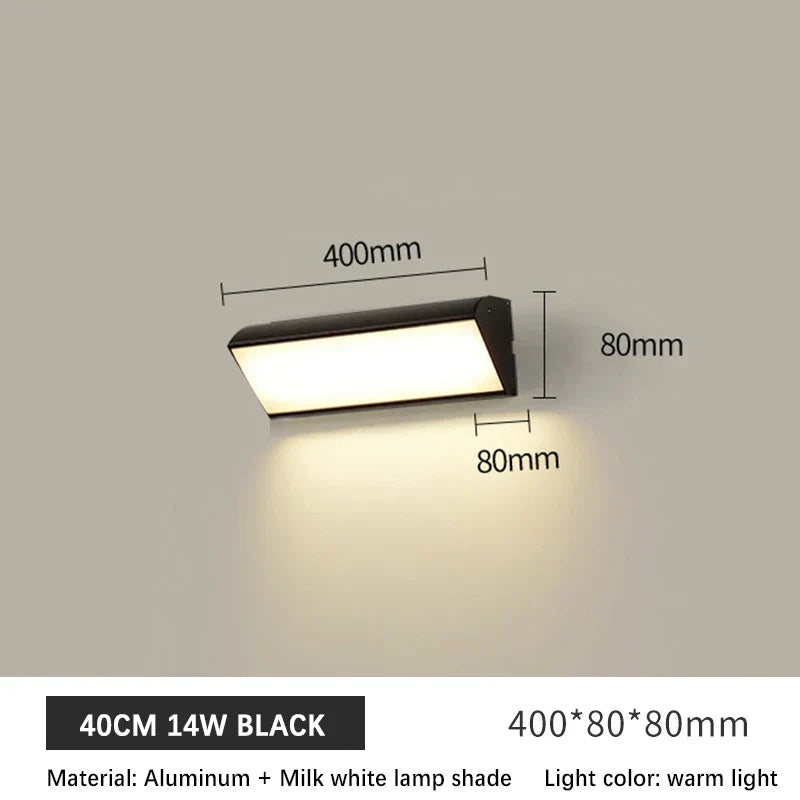 Long Strip LED Outdoor Wall Lamps - Waterproof Aluminum Lights for Porch, Garden, Corridor | Kalsten