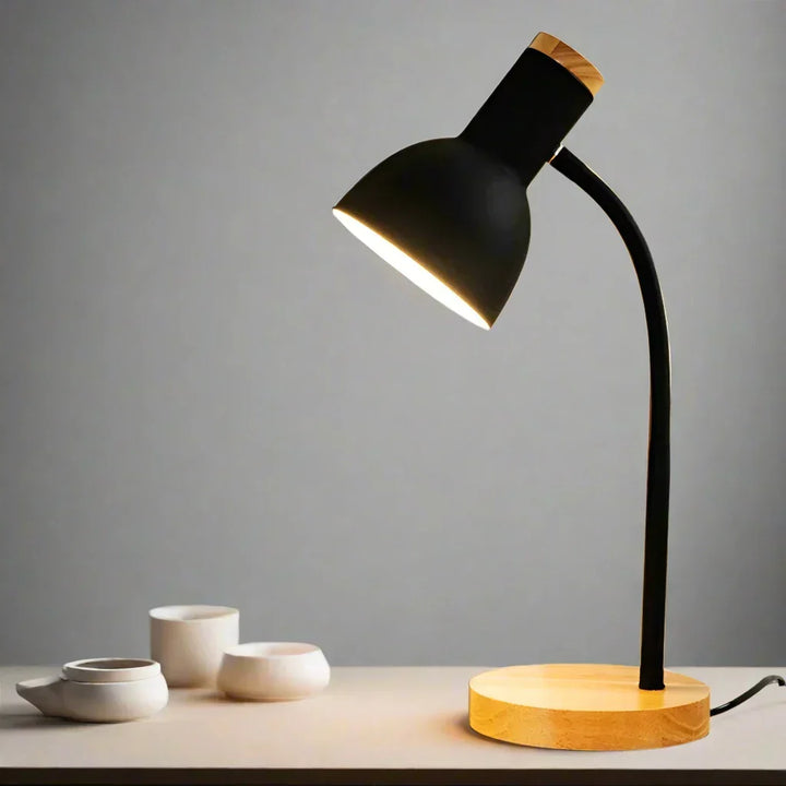 Autumn and Winter Lighting | Nordic Creative Wood Art Iron LED Desk Lamp - Moxie | Kalsten