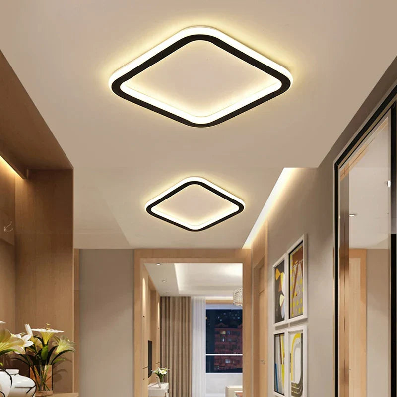 Modern Minimalist Ceiling Light – Square/Round LED Eye Protection Lamp for Bedroom, Study, Living Room, and Lounge Areas (90-260V) | Kalsten