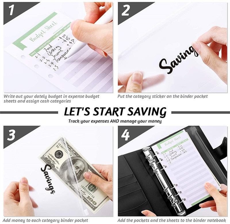 Kalsten | Financial Planner Leather Multi Pocket Bill Organizer Notebook