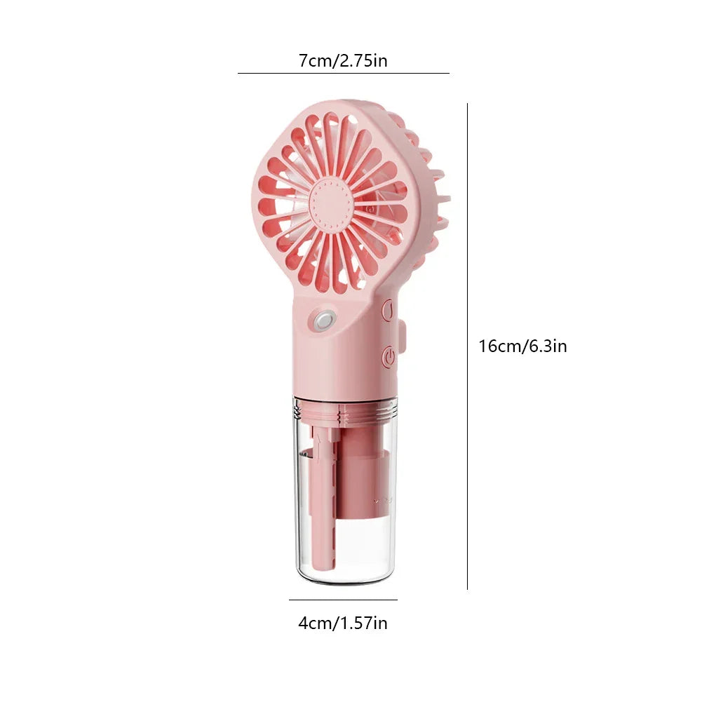 Handheld Mini Air Conditioner USB Rechargeable Portable Humidifier Mist Cooler Cooling Spray Humidifier Fan for Home/Office/Dorm | Kalsten