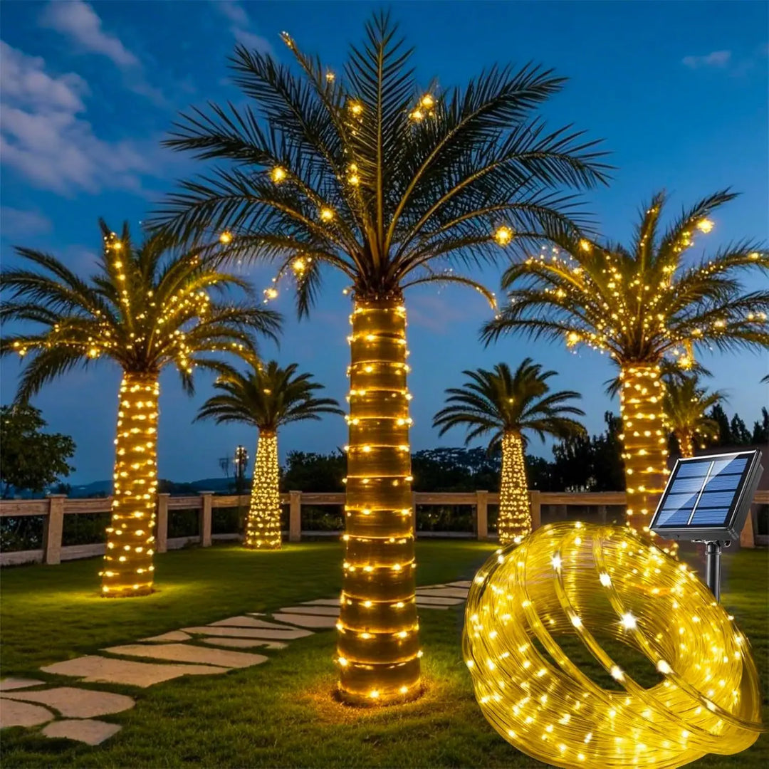 Kalsten | LumiSolar String Lights Outdoor | 7–32 m | Solar Powered & Waterproof | 8 Light Modes | Christmas, Garden & Party Lighting