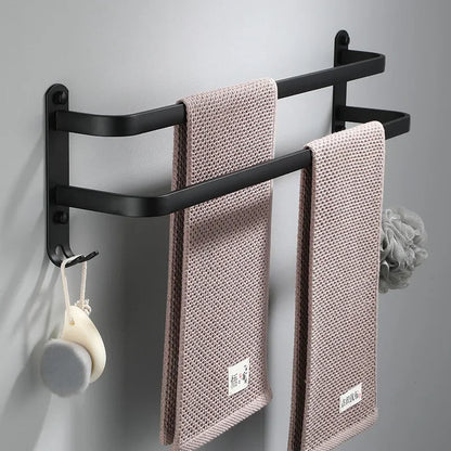 Fixed towel rail - Black Aluminum | Screw mounting Karnz