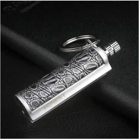 Leather Keychain Metal Match Inferno Lighter | Kalsten