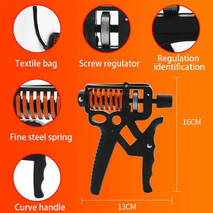 Adjustable 5-165kg Heavy Hand Grip Strengthener - Finger Expander for Arm, Wrist, and Forearm Training Kalsten