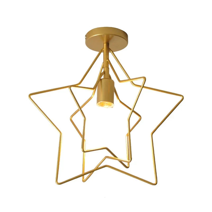 Modern Metal Gold Ceiling Light – Industrial Iron Pendant Lamp for Living Room, Bedroom, Aisle, Loft, E27 Home Lighting Fixture | Kalsten