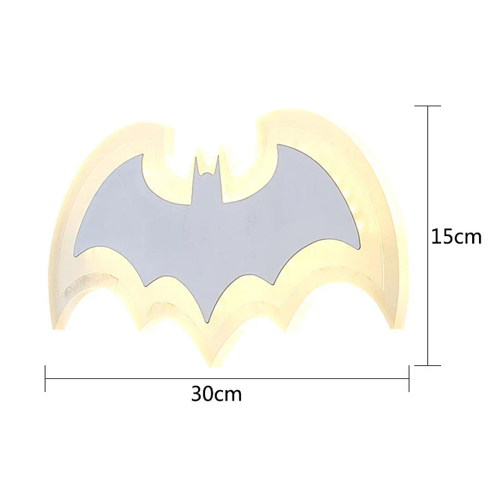 Creative Bat Acrylic Wall Lamp for Children's Room | Kalsten