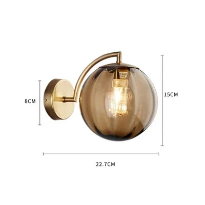 Modern LED Wall Lamp – Nordic Glass Ball Wall Sconce for Living Room, Bedroom, Bathroom, and Mirror Lighting | Kalsten