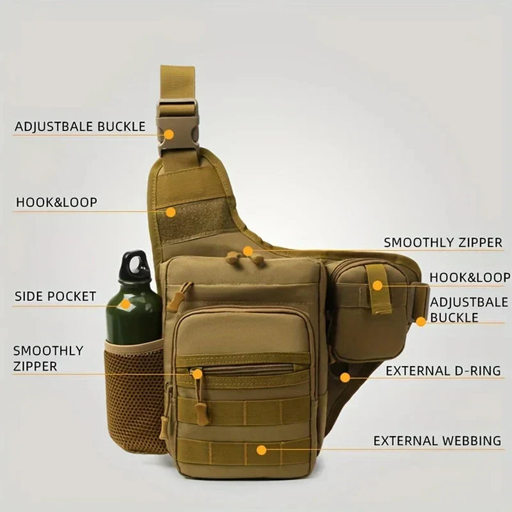 Multi-Pocket Crossbody Compact Hiking Chest Bag | Kalsten