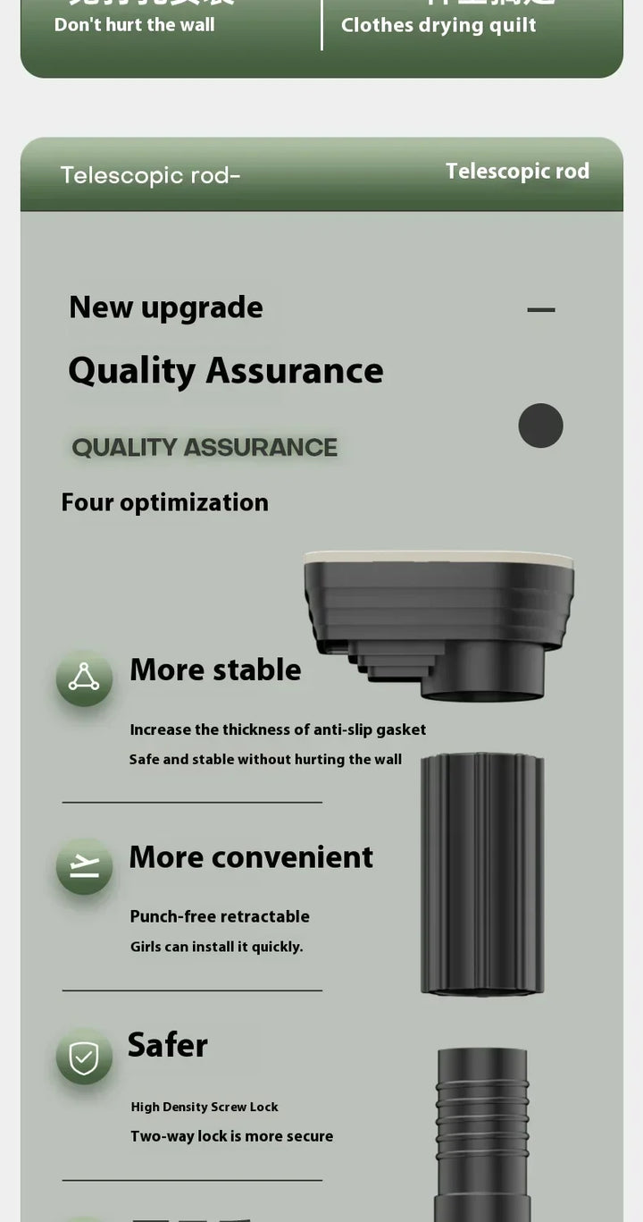 Kalsten | Drill-Free Telescopic Hanger Rod