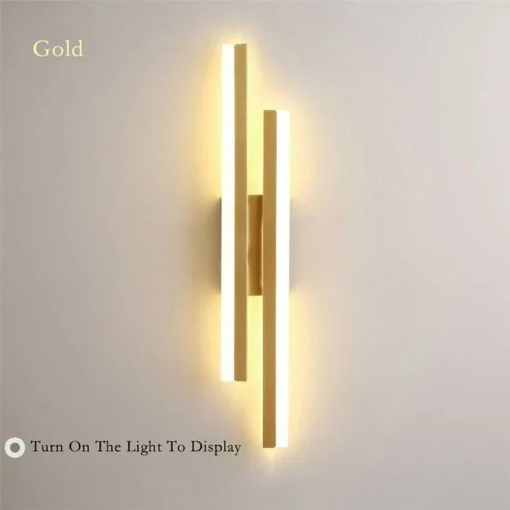 Modern LED Wall Lamp: Black/Gold Acrylic Room Decoration Light | Kalsten
