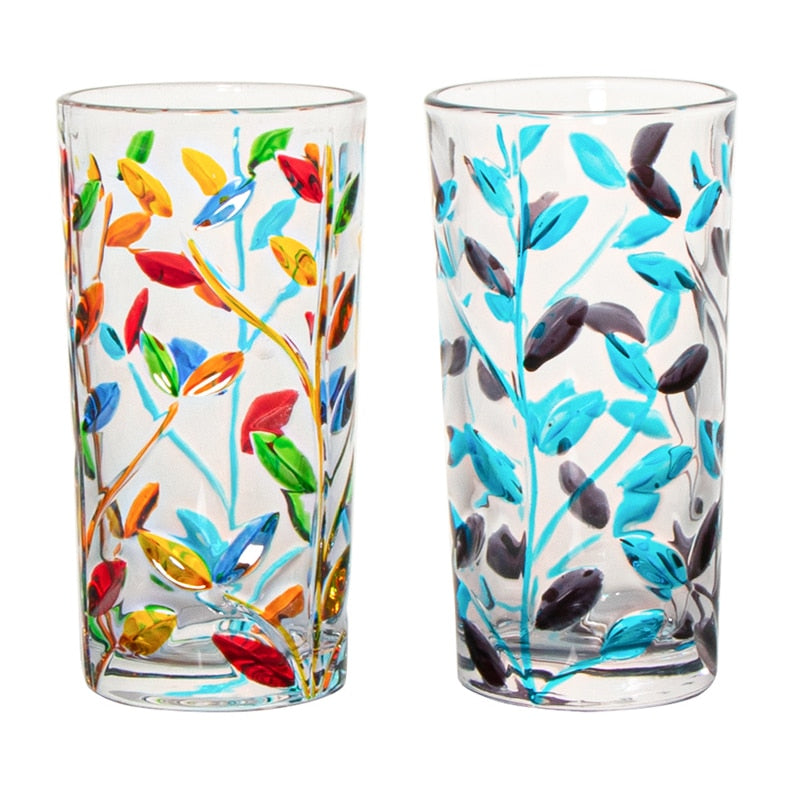 Hand-painted glass leaf cup | Kalsten
