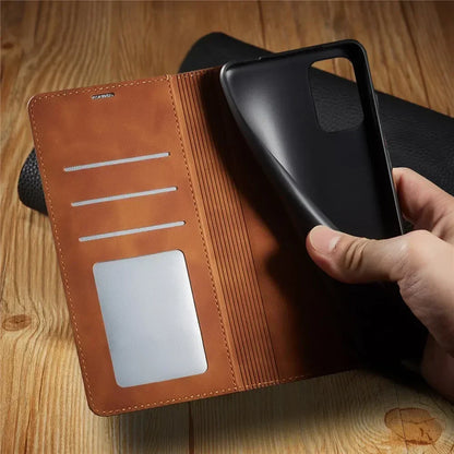 Brehn | Samsung Case: Magnetic Leather Case for stylish protection