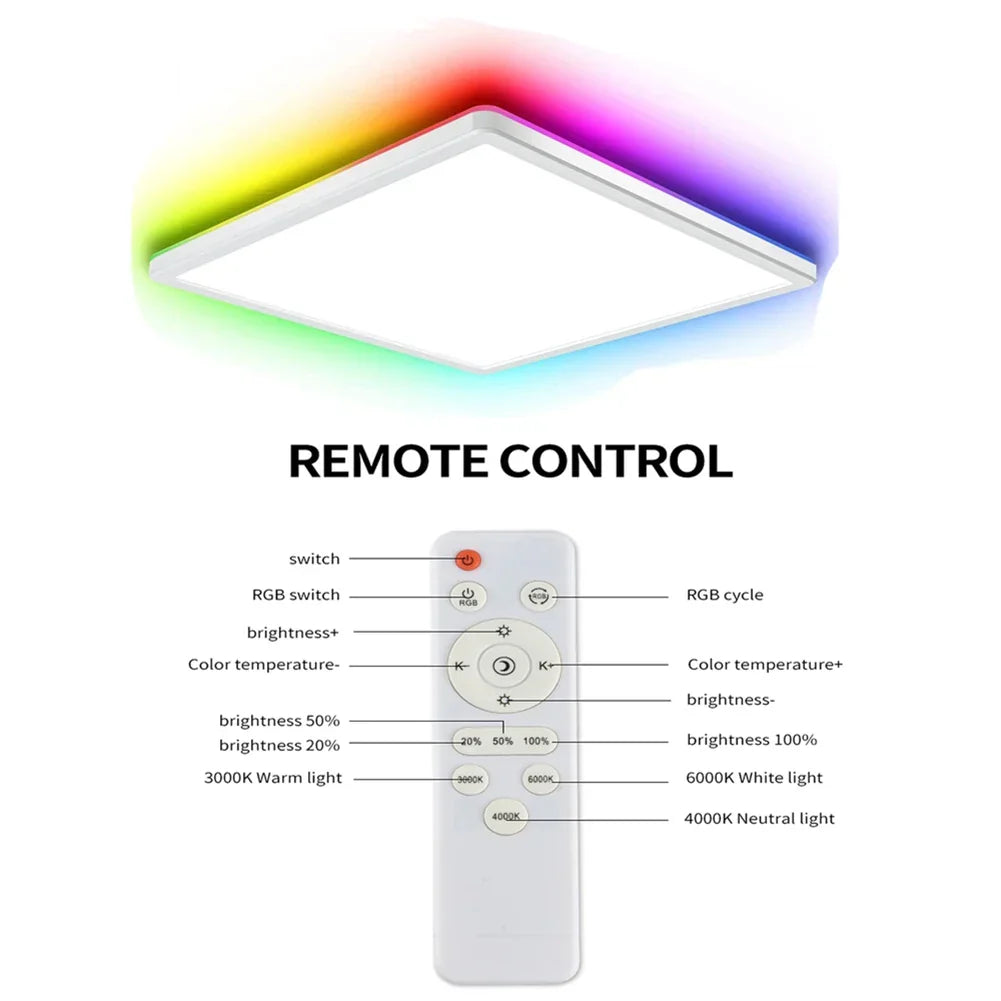 Energy-Saving LED Ceiling Lamp Flush Mount with Dimmable Brightness for Living Room | Kalsten