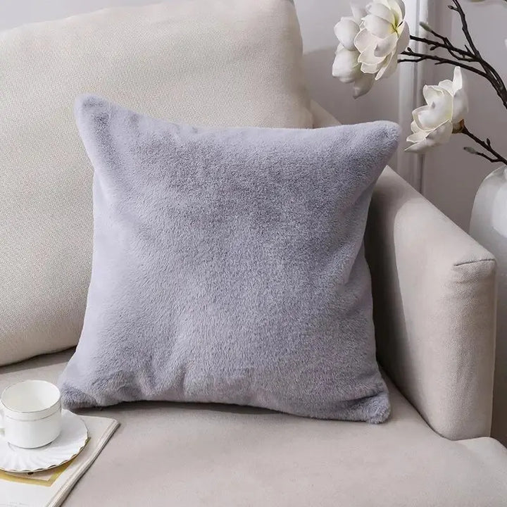 Luxury Faux Rabbit Fur Cushion Cover for Stylish Interiors Kalsten