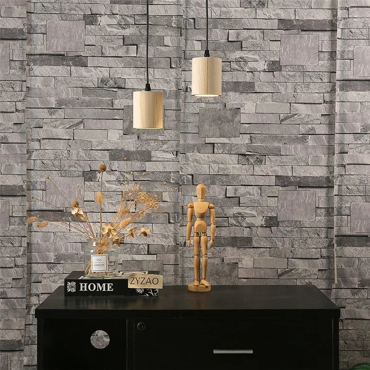 Modern Wooden Pendant Light – Nordic Style Solid Wood Lamp for Living Room, Bedroom, Bar, and Restaurant, E27 Bulb Base | Kalsten