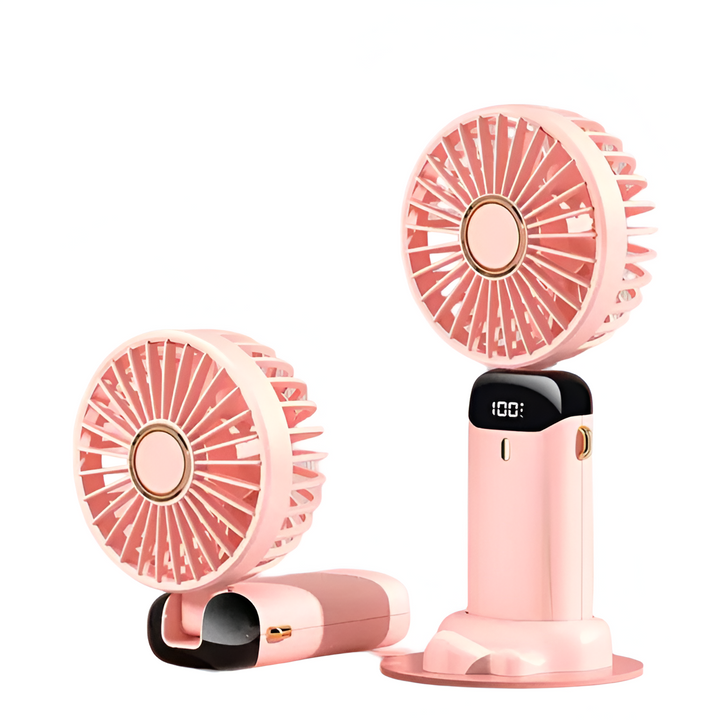 Rechargeable Handheld Mini Fan | 5-Speed, 90-Degree Adjustable & Quiet for Office, Home & Outdoor Use | Kalsten