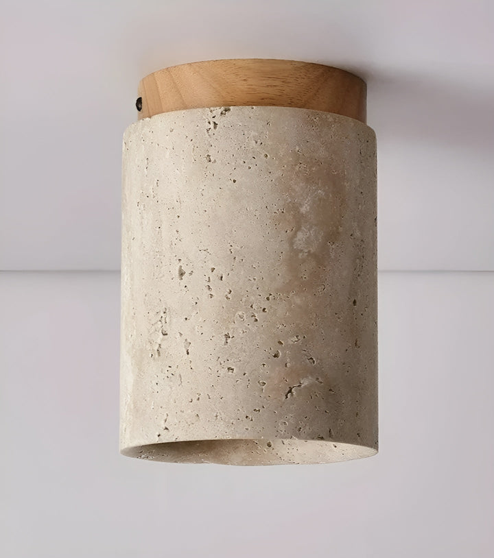 ZenElegance Wabi Sabi Luxury Ceiling Lighting - Natural Travertine LED Kalsten