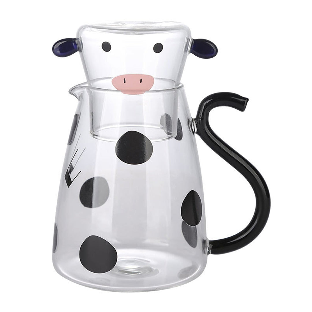 Sweet cow glass jug with cup | Kalsten