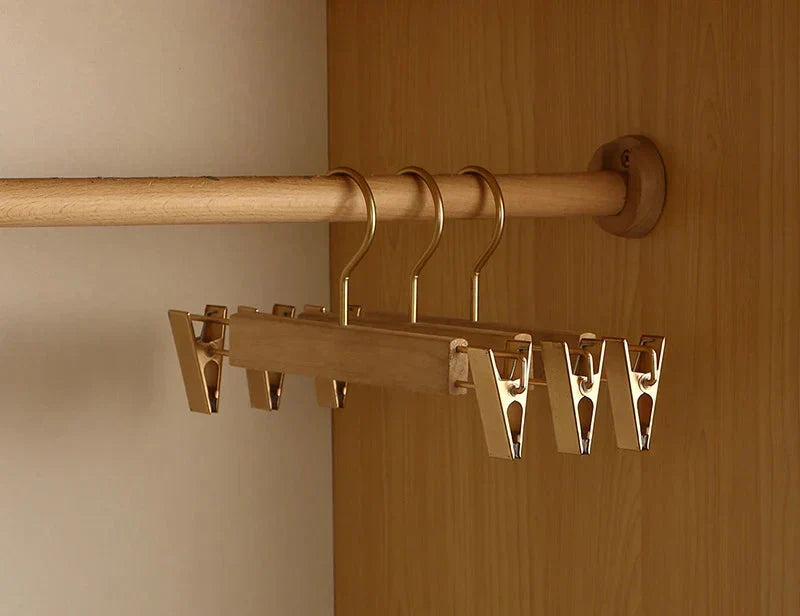 Kalsten | Set of 2 Premium Camphor Wood Hangers with Wide Shoulders for Clothing Organization