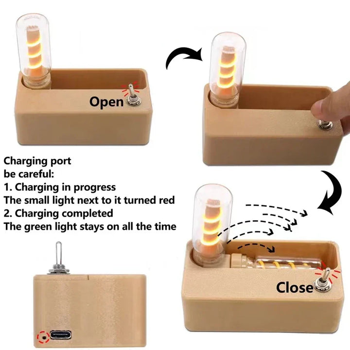 Mechanical Flip Rechargeable Night Lamp | Kalsten