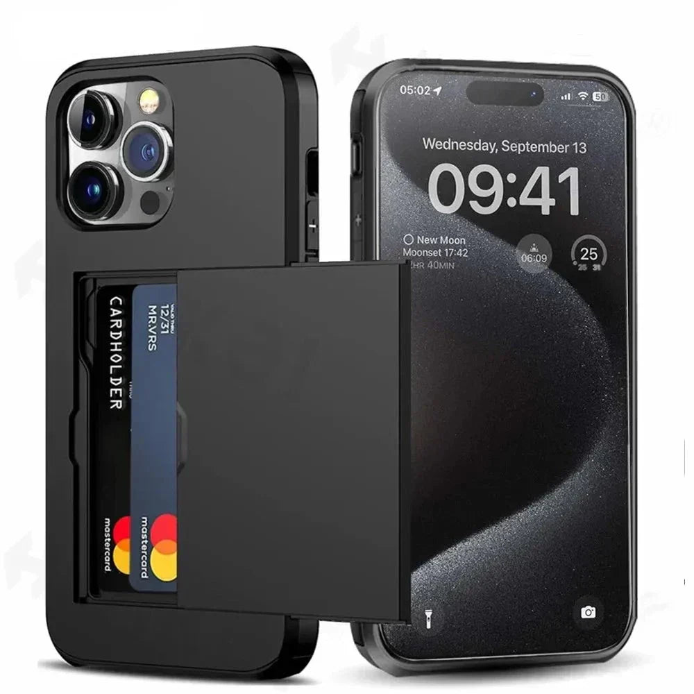 Kalsten | LuxShield iPhone Case with Card Holder | Slim Design | Card Storage | Protection & Style