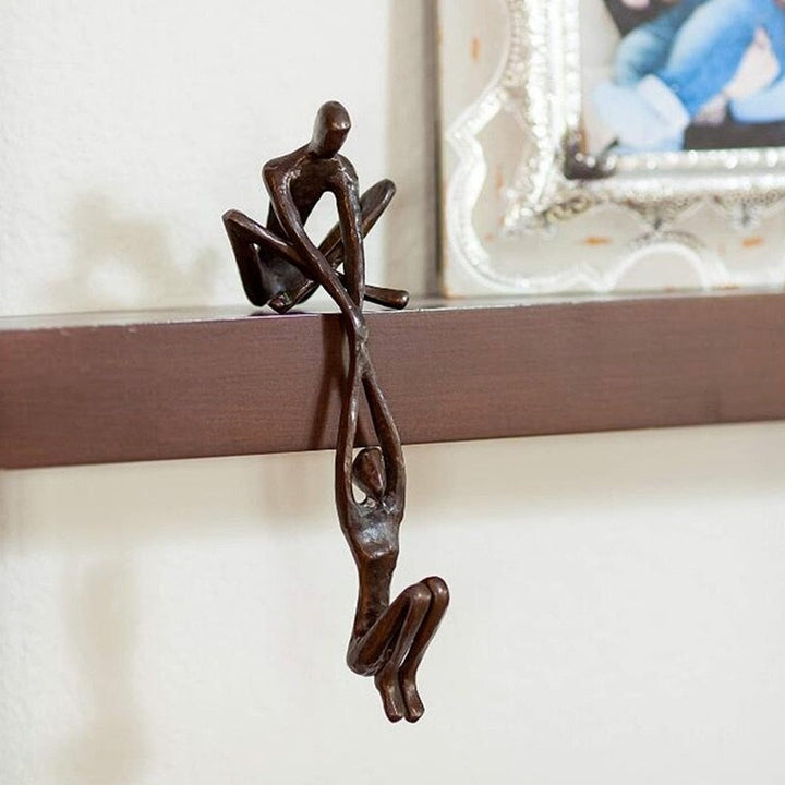 Verbindo Decorative Figure Polystone Black Modern Sculpture 20 cm | Kalsten