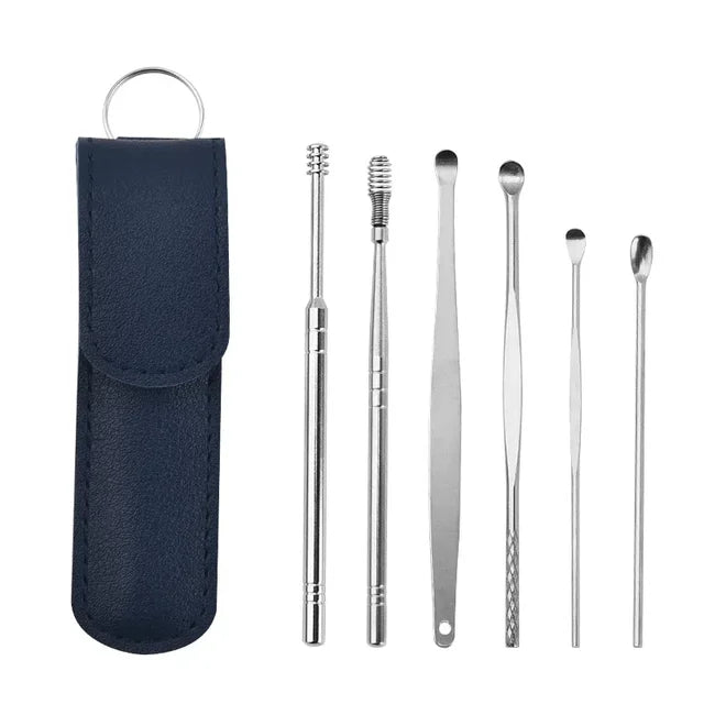 Kalsten | Stainless Steel Ear Wax Remover 6-piece Cleaning Tool Set