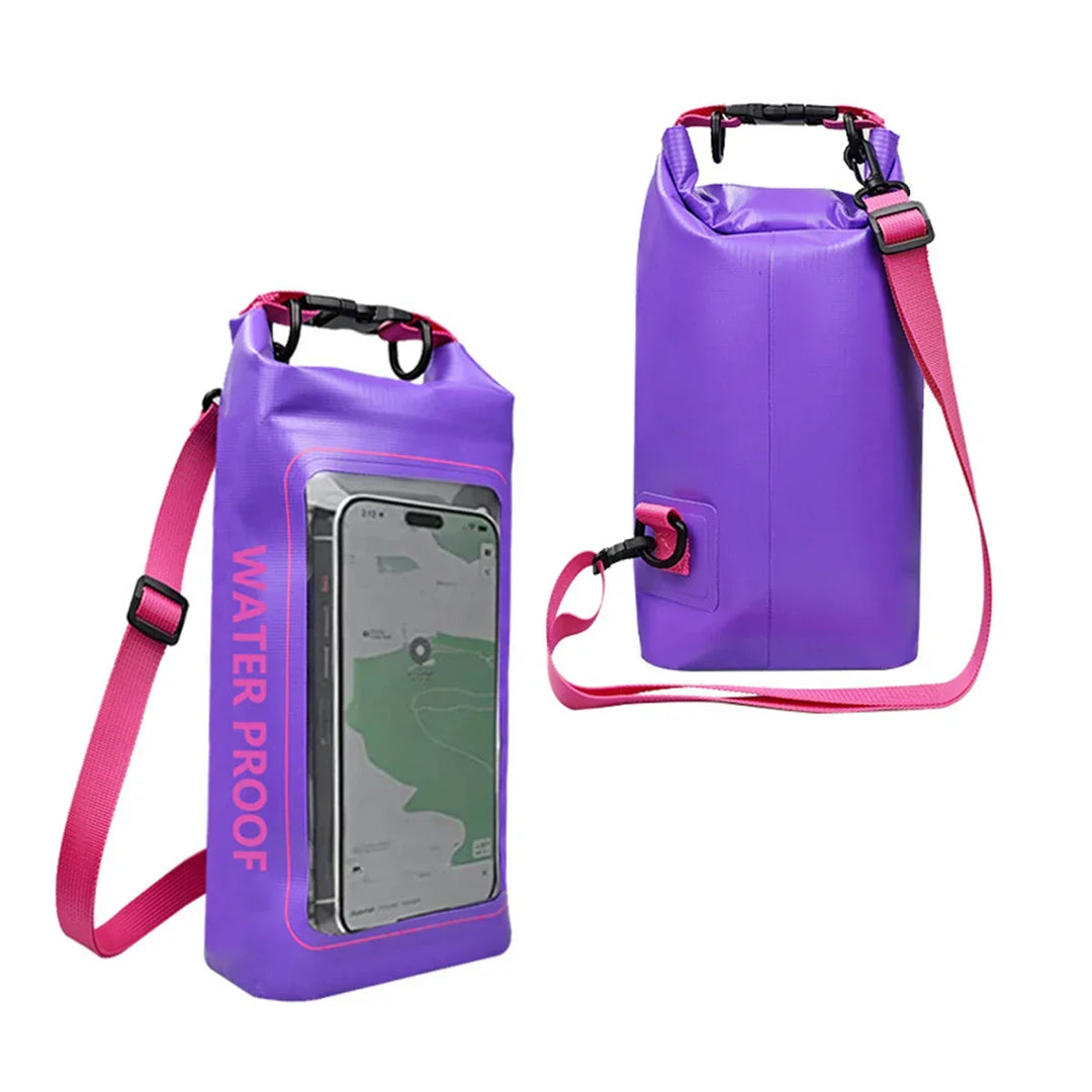 Kalsten | AquaVault Waterproof Dry Bag 2L | With Touchscreen Window | Outdoor Bag for Kayaking, Trekking & Water Sports