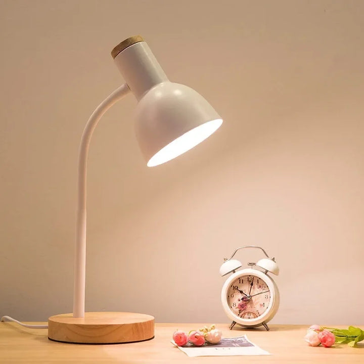 Autumn and Winter Lighting | Nordic Creative Wood Art Iron LED Desk Lamp - Moxie | Kalsten