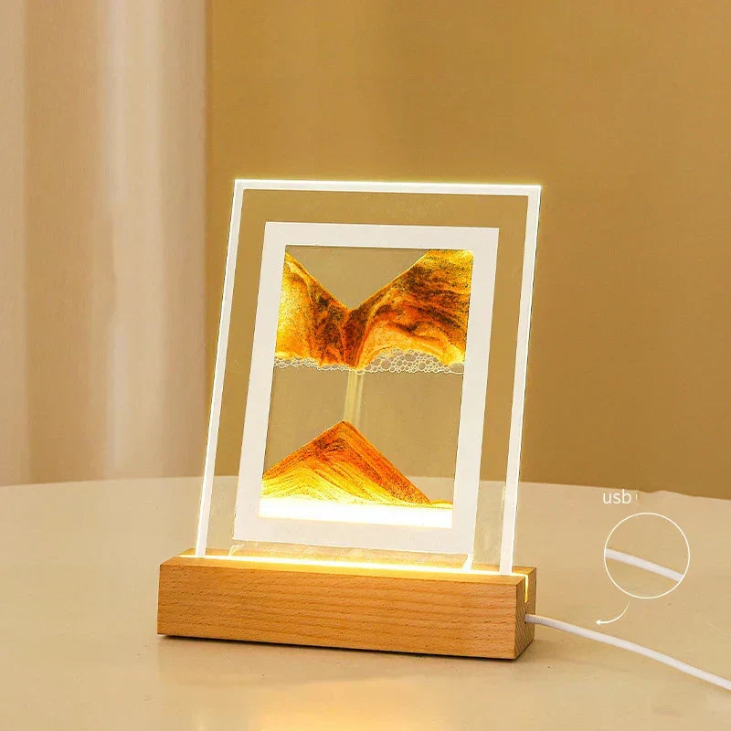 Sand Art LED Quicksand Artistic Table Lamp | Kalsten