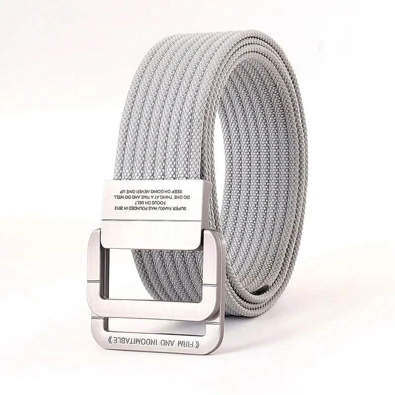 Kalsten | Unisex Canvas Belt – Double Metal Ring Buckle, Adjustable