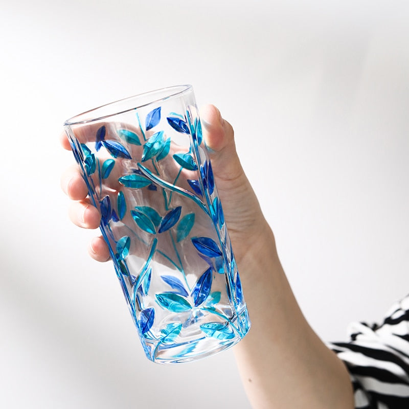 Hand-painted glass leaf cup | Kalsten
